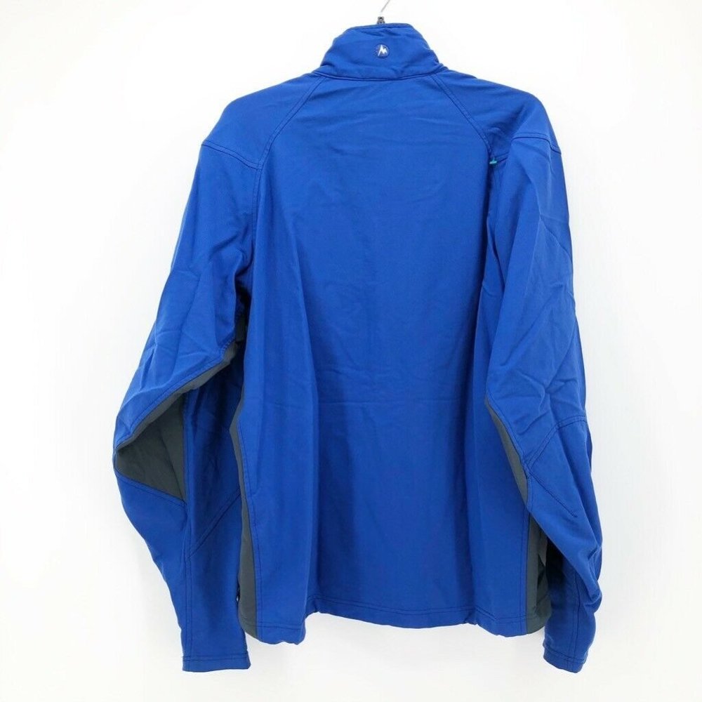 Marmot Mens Track Jacket Blue Black Mock Neck Sz L - Picture 4 of 8